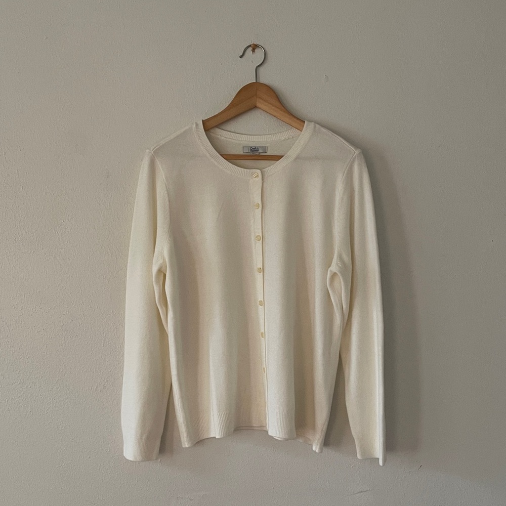 Croft & Barrow Classic Cardigan Ivory